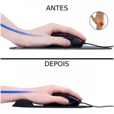 13859-AZUL Mousepad ergonômico com apoio de pulso em gel