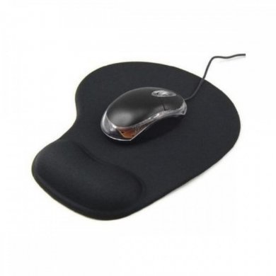 13859-PRETO Mousepad ergonômico com apoio de pulso em gel