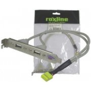 RoXline Espelho Adaptador com 2 Portas USB Conecta-se a USB Interna da Placa-Mãe,