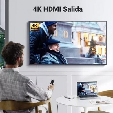 15495 Ugreen Hub USB-C 5 em 1 1x USB 3.0 1x HDMI 4K 30Hz