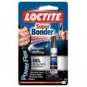 Loctite Cola Super Bonder Power Flex Gel 3g Forte, resistente e transparente, Formula com particulas de borracha, ideal para aplicaçoes em mate