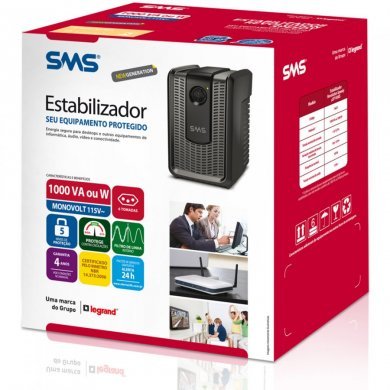 Estabilizador SMS 1000VA 115-127 volts
