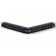 Patch Panel AMP 48 Portas CAT.6 S/Guia 1U Angular Commscope (Carregado) PN: 1933658-1