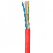 Cabo de Rede AMP CAT6e 305m Vermelho 24AWG