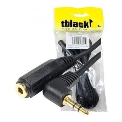 1.1.201 TBlack cabo estéreo P2 ST x J2 ST gold 5 metros
