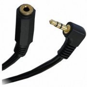 TBlack cabo estéreo P2 ST x J2 ST gold 5 metros plug conector em 90 graus 