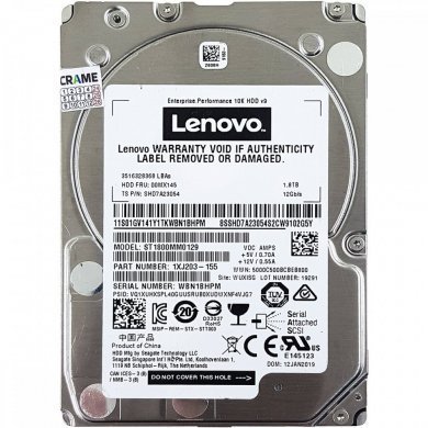 1XJ203-155 HD Lenovo 1.8TB SAS 12GBs 2.5in 10K
