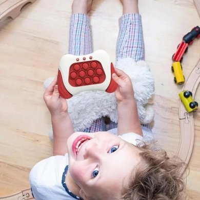 Pop-It brinquedo eletrônico anti-estresse vermelho