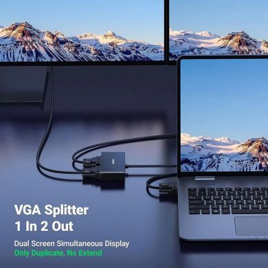 20918 Ugreen splitter 1x VGA macho para 2x VGA femea Full HD