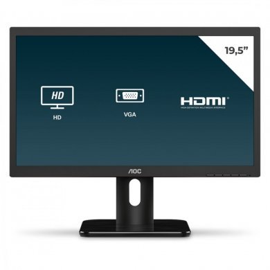 20E1H AOC Monitor 19.5 Polegadas LED HD+ 60Hz VGA/HDMI