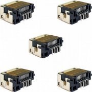 5x Jack RJ45 femea 8P solda SMD em PCB 