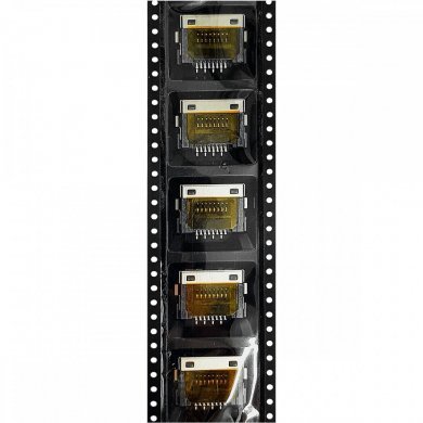 5x Jack RJ45 femea 8P solda SMD em PCB