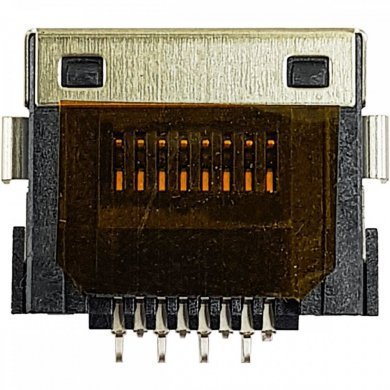 5x Jack RJ45 femea 8P solda SMD em PCB