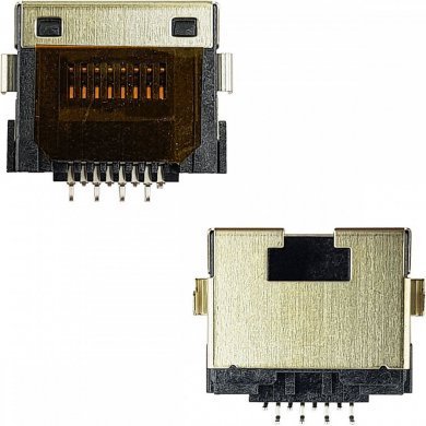 5x Jack RJ45 femea 8P solda SMD em PCB