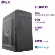 Skul Computador Business B300 Intel I3 3220 3.3GHz 8GB DDR3 SSD 128GB HDMI/VGA Fonte 200W Windows 10 PRO