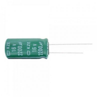 2200uf-25v-105c-KZE-NCC Capacitor Eletrolítico 2200uf x 25v 105oC Nichicon KZE Series, N