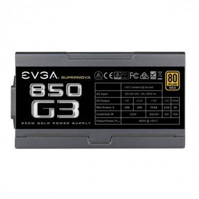 220-G3-0850-X1 EVGA Fonte 850w G3 80 Plus Gold Modular