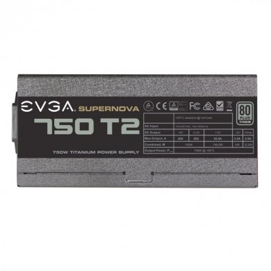 220-T2-0750-X1 EVGA Fonte 750w T2 80 Plus Titanium