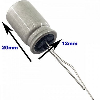 220UAN100V20X12 5x Capacitor Eletrolitico Aluminio 220uF 100V