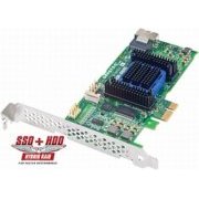 Controladora Adaptec 6405E SAS/SATA 4 Canais 6Gbs RAID 0,1,10, JBOD Cache 128MB, PCI-E x1, até 4 HDs SATA ou S
