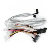 Adaptec Cabo Mini SAS x4 SFF-8643 p/ 4 SFF-8482 Right Angle Adaptec 0.8 metros, Conectores de energia integrad