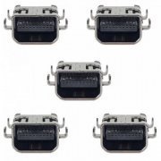 Conector Mini Display Port para placa mae (Kit 5x) Conector Mini DP 20 Pinos 90D DIP TR LCP Female