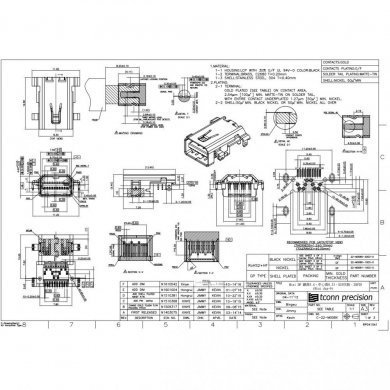 22-M0081-1003-0 Conector Mini Display Port para placa mae (Kit 5x)
