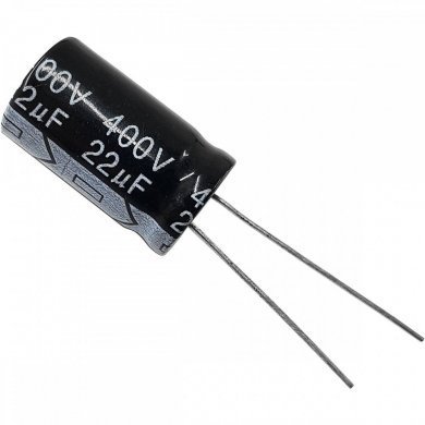 kit 25x capacitor eletrolitico 22uf 400V 12x21mm