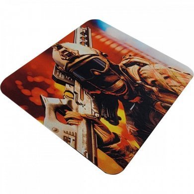 Mousepad gamer 22x20cm neoprene estampa soldado