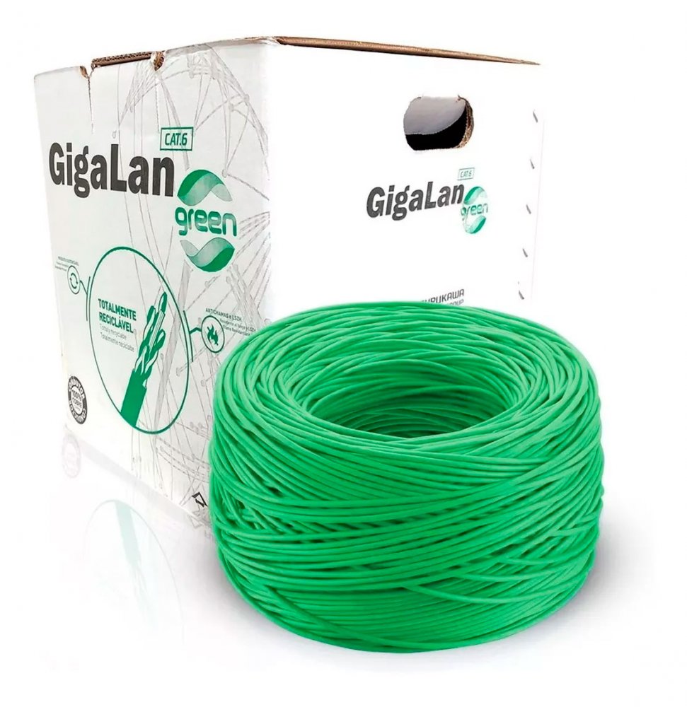 23400195 Furukawa Cabo de Rede Gigalan Green LSZH CAT6 305m