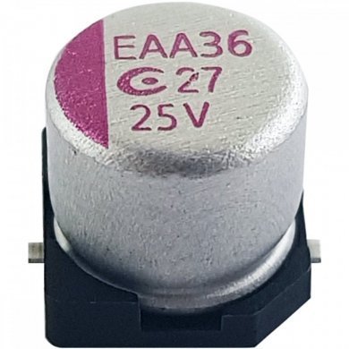 250AVEA270M0606A Capacitor eletrolítico alumínio 27uF 25V (Kit 50x)