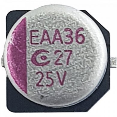 250AVEA270M0606A Capacitor eletrolítico alumínio 27uF 25V (Kit 50x)