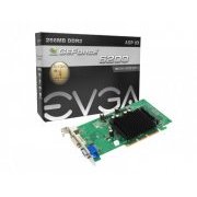 Placa de Video EVGA NVIDIA GeForce 6200 Interface AGP 8X, 256MB DDR2 64-bit 532MHz, portas: 1x D-SUB / 1x DVI / 1x S-VÍDEO