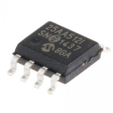 25AA512-I/SN IC EEPROM 512KBIT 20MHZ 8 SOIC SMD
