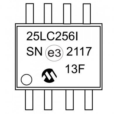 25LC256T-I/SN CI 25LC256 EEPROM 256kbit 2.5V SOIC8 (Kit 2x und)
