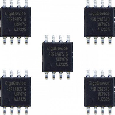 25R128ESIG Kit 5x Ci de Bios 128Mbit 3.3V SMD SOP8 GigaDevice