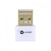 Vinik Adaptador Bluetooth 4.0 Branco +EDR ABT40 Plug and Play Compatível com Bluetooth v1.2/2.0/2.1/3.0/4.0