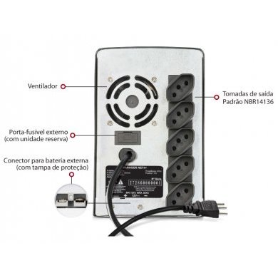 SMS Nobreak Interactive Net4+ 1500VA Monovolt