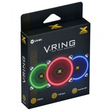 29564 Vinik Cooler VX Gaming V.Ring 120mm LED Vermelho