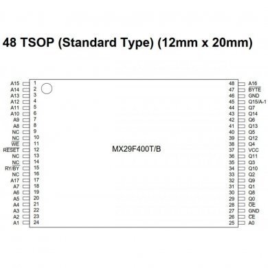 29F400TTC-70 Memoria Macronix 4Mbit MX29F400CTTI