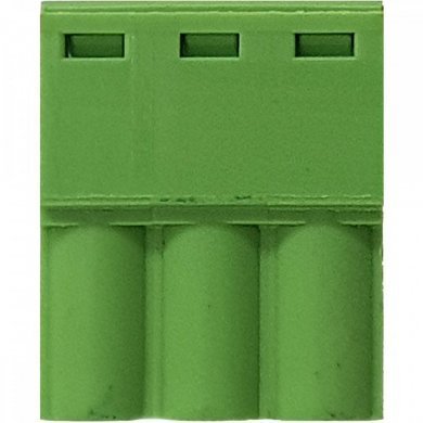 2ESD-03T Borne 2ESD tipo bloco 3 vias fêmea verde (Kit 4x)