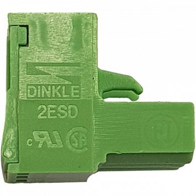 2ESD-03T Borne 2ESD tipo bloco 3 vias fêmea verde (Kit 4x)