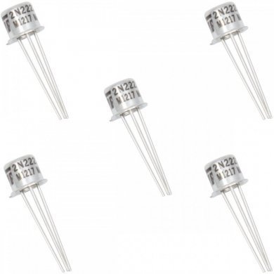 Transistor 2N2222 metálico TO-18 (KIT com 5x)