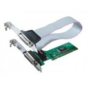 Placa PCI Comm5 com 2 Portas Paralelas Barramento PCI Plug & Play (versão 2.0 a 2.9), Conexão: 2x DB25 Fêmea, 