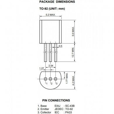 Transistor de RF VHF UHF C2570 NPN (Kit 5 unidades)