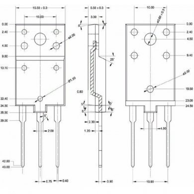 2SC5149 Transistor 2SC5149 BJT NPN 160V 15A TO3P (Kit 2x)