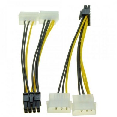 2X4TO8 Cabo Adaptador EPS 9 Pinos p/ 2x Molex 4 Vias
