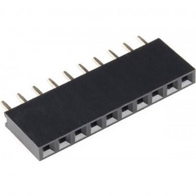 30007760 100x barra de pinos header fêmea - 1x10 2.54MM