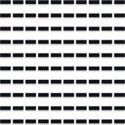 100x barra de pinos header fêmea - 1x10 2.54MM 180 graus SMD