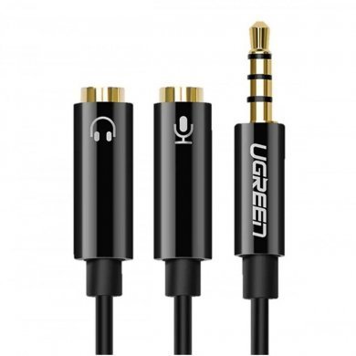 30620 Ugreen cabo adaptador P3 macho para 2x P2 femea